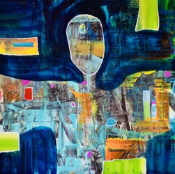 Figure abstraite éclatante