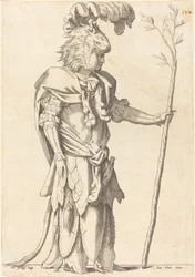 Figure costumée en Hercule