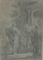 Figures (Christ appelant un des apôtres ?)