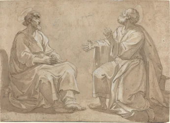 Deux saints assis