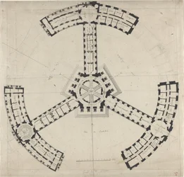 Plan au sol pour une académie des beaux-arts