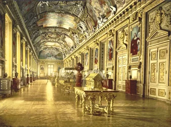 Une galerie au Louvre, Paris