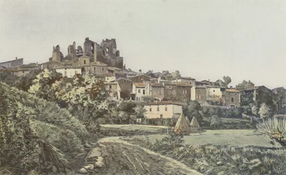 Chabrillan, Vue générale et ruines du Château