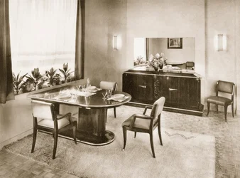 Salle à manger des Ensembles Mobiliers, pub. 1937