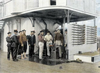 Marine française, fin XIXe siècle : la forge - Bibl. des Arts déco.