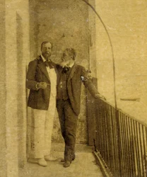 Paul Déroulède (1846-1914) et Jean Sully Mounet dit Mouney-Sully (Mounet Sully) (1841-1916) à San Sebastian