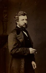 Portrait de Félix-Joseph Barrias, peintre français, carte de visite