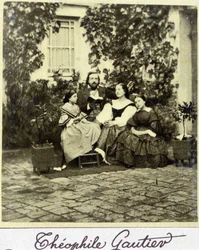 Portrait de Théophile Gautier (1811 - 1872) en famille