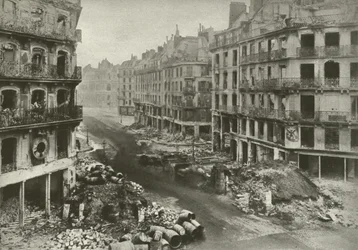 Rue de Rivoli, Paris, après la semaine qui a terminé la Commune
