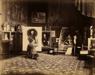 Atelier du peintre Léon Bonnat, c.1890