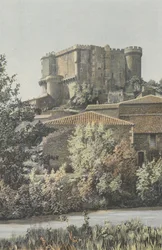Suze-la-Rousse, Château, Vue prise du côté de la plaine