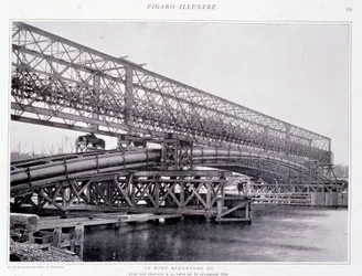 Les travaux du pont Alexandre III au 15/12/1898 - dans « Le Figaro Illustré »