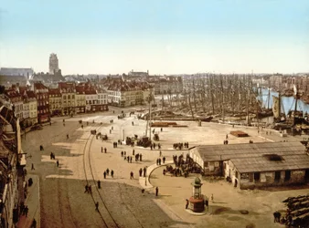 Vue du port de Dunkerque