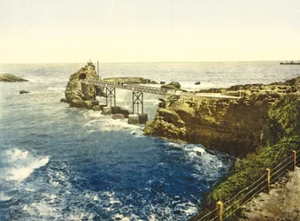 Vue de la Vierge sur les Rochers, Biarritz