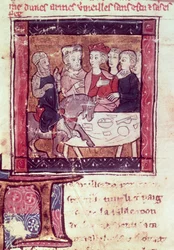 4697 Fr. 110 f.405 Galahad arrive chez Arthur, c.1250-80