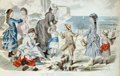 Une plage en Normandie, 1875