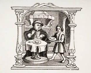 Un bourgeois mangeant son repas, d