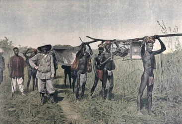 Un convoi sur la Mission Marchand en 1898, du Petit Journal, 1899