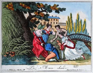 Un jeu de « La Main Chaude » (« Main chaude »), début du XIXe siècle
