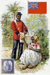 Facteur à Trinidad, fin du XIXe siècle