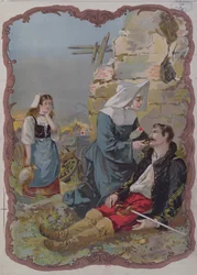 Une sœur aidant un soldat blessé pendant la guerre de 1870, 1895