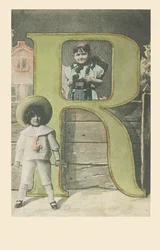 Deux enfants en costumes