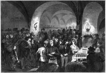 Un café est situé dans la cave du Palais Esterhazy (Esterhazykeller) à Vienne, Autriche