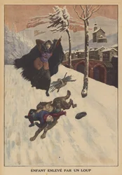 Un enfant emporté par un loup