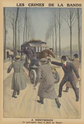 Un gang de voleurs armés volant une voiture à Montgeron, France