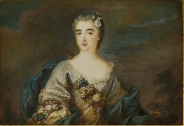 Une dame appelée Louise-Jeanne de Durfot, Duchesse de Mazarin et de la Meilleraye, vers 1750