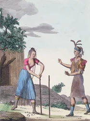 Une cérémonie de mariage avec les indiens Creek, vers 1811
