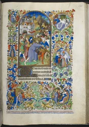 Heures de la Passion [Sext], Christ portant la croix, du Livre d