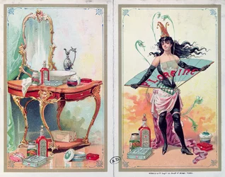 Publicité pour les cosmétiques Floreine, vers 1900