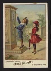 Publicité pour le cacao Grootes (chromolithographie)