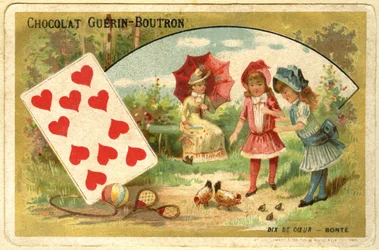 Publicité chromolithographique des chocolats Guérin Boutron