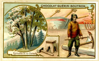 Chromolithographie publicitaire des chocolats Guérin Boutron
