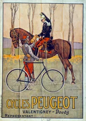 Publicité pour les cycles Peugeot