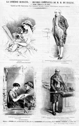Page publicitaire pour les œuvres de Balzac - dans "Charivari", juillet 1842