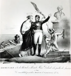 Portrait allégorique du général Simon Bolivar (1783-1830) c.1840