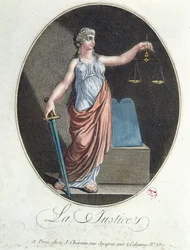Allégorie de la Justice, publiée par J. Chereau, Paris, 1792