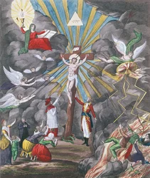 Allégorie du rétablissement de la religion catholique en France en 1802 sous Napoléon Bonaparte comme Premier Consul, 1802