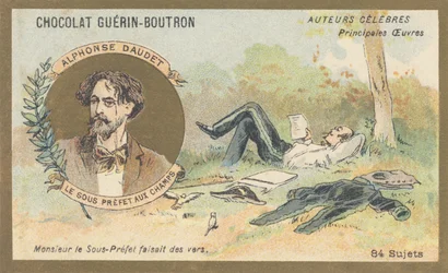 Alphonse Daudet (1840-1897), écrivain et dramaturge français, auteur de « Le sous-préfet aux champs », ballade en prose (1866)