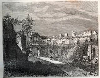 Amphithéâtre de Fréjus - gravure dans « La France illustrée : géographie, histoire, administration statistique » par V.A. Malt-Brown. 1884