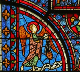 Un ange - de la fenêtre de la Mort et Glorification de la Vierge Marie