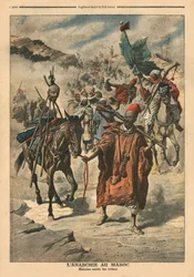 Anarchie au Maroc, pillage entre tribus, illustration de 
