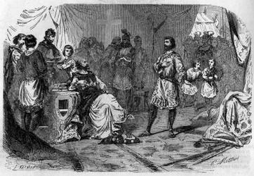 Argrim, évêque de Langres (IXe siècle). Gravure dans « Histoire des Papes-Rois-Reines et Empereurs à travers les siècles » de Maurice Lachatre.