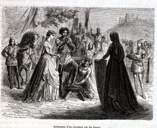 Armer un chevalier par des dames au 11ème siècle - dans "Histoire de France" par Martin