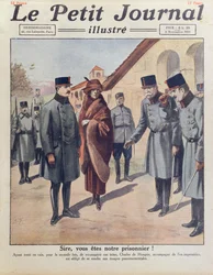 Arrestation à Győr de Charles IV et de la reine Zita après sa deuxième tentative échouée de reprendre le trône de Hongrie en 1921, couverture du Petit Journal, 6 novembre 1921