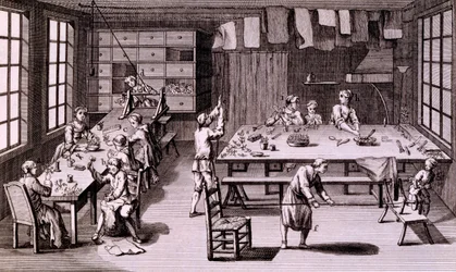 Boutique de fleurs artificielles, illustration de l