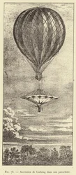 Ascension de Cocking dans son parachute